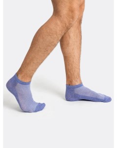 Короткие мужские носки белого цвета с сеткой в синем оттенке Mark formelle