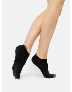 Короткие женские спортивные носки из пряжи meryl skinlife черного цвета Mark formelle