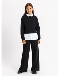 Расклешенные брюки для девочек в черном цвете Mark formelle