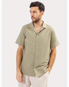 Мужская рубашка хаки из хлопка и льна Mark formelle
