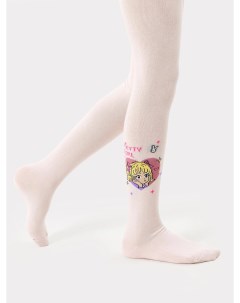 Колготки детские розовые с рисунком маленьких аниме девочек Mark formelle