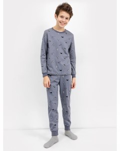 Хлопковая пижама для мальчиков лонгслив и брюки Mark formelle