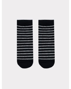 Детские носки черного цвета в тонкую белую полоску Mark formelle