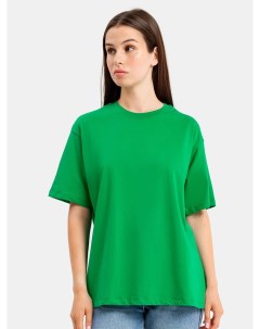 Базовая однотонная футболка из хлопка в зеленом цвете Mark formelle