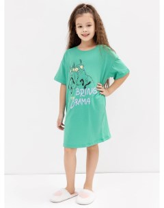 Сорочка ночная для девочек в зеленом цвете с принтом Mark formelle