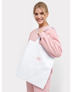 Белая текстильная сумка шопер с принтом Mark formelle