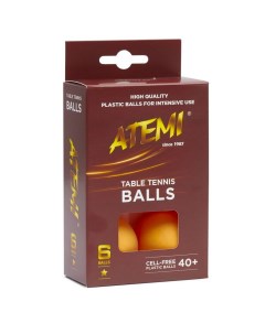 Мячи для настольного тенниса 1 оранжевый 6 шт Atemi