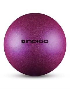 Мяч для художественной гимнастики IN118 VI диам 19 см ПВХ фиолет металлик с блестками Indigo