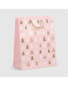 Пакет подарочный natalizio rosa 20х10х25 см Due esse christmas