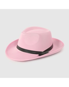 Шляпа с лентой светло розовая 57 Long cheng yiwu city