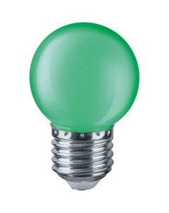 Лампа светодиодная NLL G45 1 230 G E27 декоративная 1Вт 220 240В К лм E27 45х69мм шар зеленый 71828 Navigator