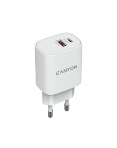 Зарядное устройство сетевое CNE CHA20W04 PD 20Вт USB C QC 3 0 18Вт USB A белый Canyon
