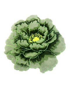 Коврик Peony Flower Green FLW90GRN для ванны зеленый Carnation home fashions