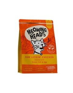 Сухой корм Меовинг Хэдс для взрослых кошек Куриное наслаждение Курица рис Barking heads
