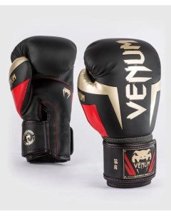 Перчатки боксерские Elite Black Gold Red 14 унций Venum