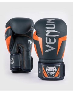 Перчатки боксерские Elite Navy Silver Orange 12 унций Venum