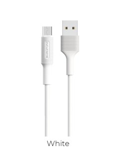 Дата кабель USB универсальный MicroUSB BX1 EzSync белый Borofone