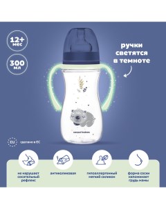 Детская антиколиковая бутылочка Sleepy Koala для кормления 300 мл голубой Canpol babies