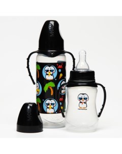 Набор бутылочек для кормления Тренд Пингвин 150 и 250 мл Nobrand