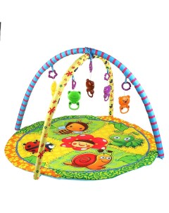 Детский игровой коврик Божья коровка с игрушками на подвеске Умка