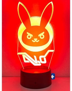 Настольный 3D ночник светильник Овервотч кролик Overwatch usb 7 цветов 20 см Starfriend
