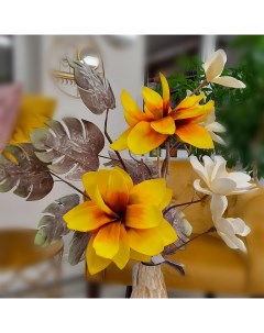 Букет из жёлтых искусственных цветов Летний Вечер фоамиан Вещицы