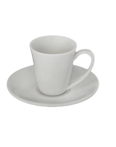 Кофейная пара белая фарфор чашка 110 мл Wilmax