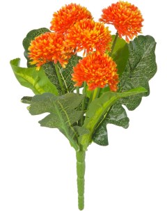 Искусственные цветы Бархатцы на ветке оранжевые 28 см Engard