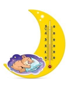 Термометр комнатный П 17 Месяц детский цв желтый Стеклоприбор