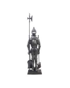 Набор каминный D98051BK Рыцарь большой 4 предмета 110 см черный на подставке Rgr