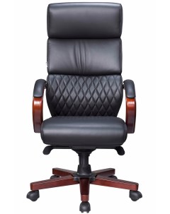 Кресло компьютерное Кресло компьютерное Everprof Wood Кожа black President