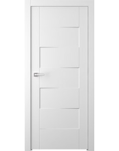 Дверь межкомнатная Сплит эмаль белая 600 2000 с коробкой и наличниками Belwooddoors