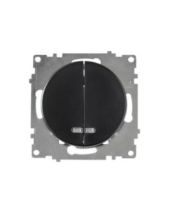 Комплект из 2 товаров Выключатель двойной с подсветкой в рамке цвет черный Onekeyelectro