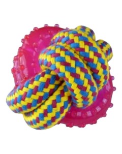 Грейфер для собак Плетеный мячик с пластиковым кольцом длина 8 см Papillon