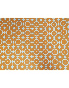 Бумага упаковочная крафт рисунок Апельсин 70 см x 10 м Flando