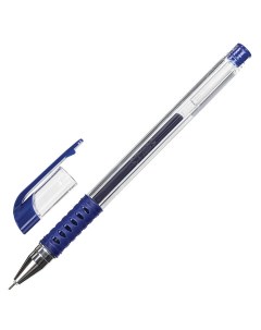 Ручка гелевая с грипом Basic Needle GP 679 СИНЯЯ игольчатый узел 0 5 мм ли Staff