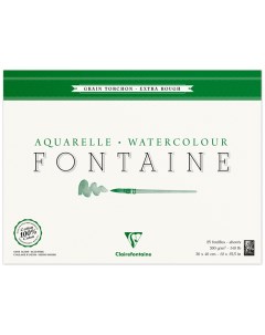 Альбом для акварели 25л 30 40 на склейке Fontaine Grain torcho Clairefontaine