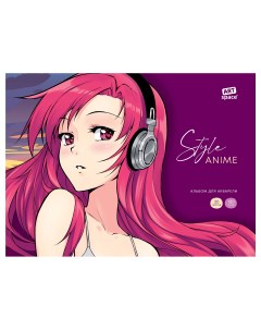 Альбом для акварели 30л А4 на склейке Anime style Girl 180г м2 Artspace