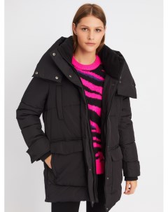 Тёплая куртка пальто с капюшоном и боковыми шлицами Zolla