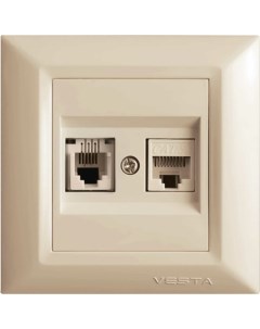 Розетка для сетевого кабеля LAN Phone Vesta electric