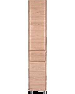 Шкаф пенал Атлантика 35 L с бельевой корзиной светлое дерево Style line