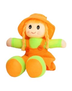 Мягкая игрушка Кукла с хвостиками в сарафане полосатой кофте цвета МИКС Nobrand