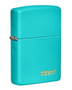 Зажигалка бензиновая Classic с покрытием Flat Turquoise латунь сталь бирюзовая гл Zippo