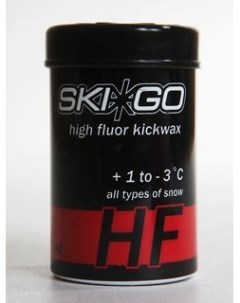 Ski Go Мазь держания HF Kickwax Red 1 до 3 C все типы снега Skigo