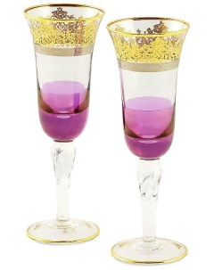 Набор из 2 х бокалов для шампанского LUCIANA фиолетовый Набор 2 бокала Same decorazione