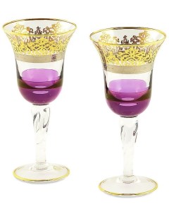 Набор из 2 х бокалов для воды вина LUCIANA фиолетовый Набор 2 бокала Same decorazione