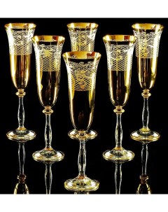 Набор из 6 ти бокалов для шампанского VITTORIA Набор 6 бокалов Same decorazione