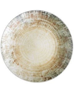 Тарелка Kutahya Нанокрем Бейж мелкая 250х250х25мм фарфор коричневый зеленый Kutahya porcelen