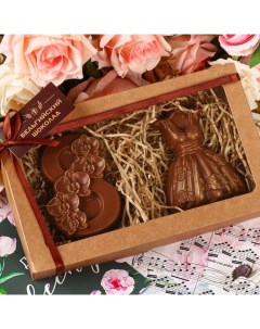 Шоколадные фигурки 2 в 1 Платье 8 марта Орхидеи 160 г Время шоколада