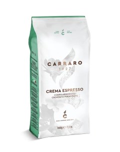 Зерновой кофе CREMA ESPRESSO пакет 1кг Carraro